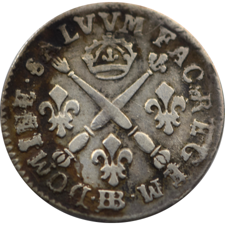 5 Sols Louis XIV 1704 Strasbourg Le grand Le roi soleil aux insignes