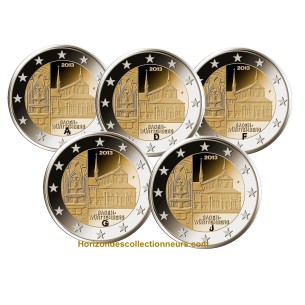 2 Euros ALLEMAGNE 2013 Bade-Wurtemberg  5 Pièces