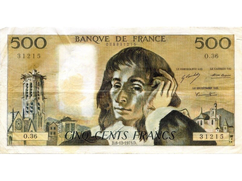 500 Francs PASCAL 1973 F.71.10 - Alphabet O.36/31215