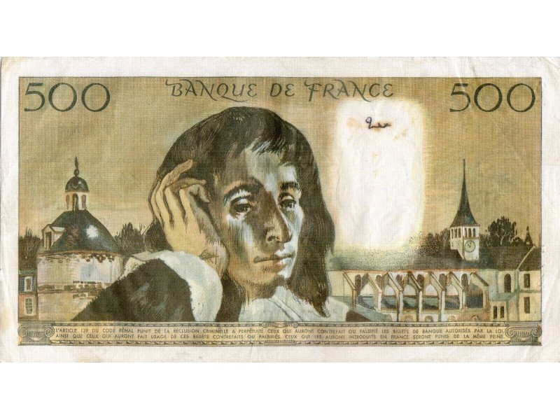 500 Francs PASCAL 1969 F.71.03 - Alphabet X9/86135