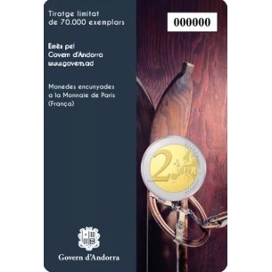 2 Euros ANDORRE 2024  100 ans du Ski à Andorre 2