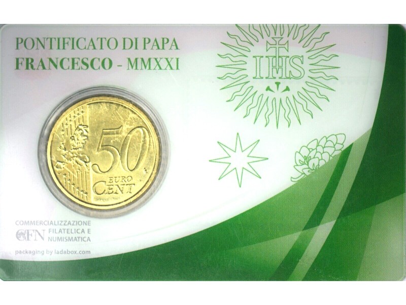 50 Centimes VATICAN 2021 N°37 - Pape François