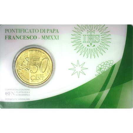 50 Centimes VATICAN 2021 N°37 - Pape François