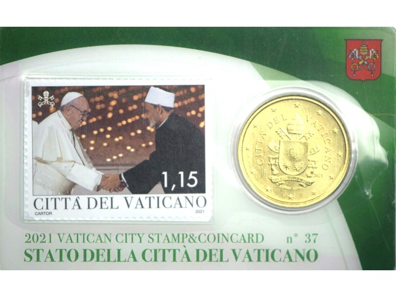 50 Centimes VATICAN 2021 N°37 - Pape François