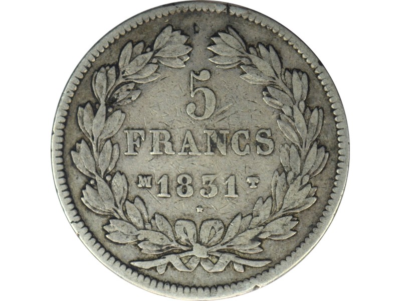 5 Francs LOUIS PHILLIPPE I  1831- MARSEILLE