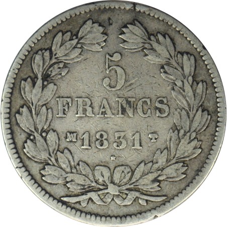 5 Francs LOUIS PHILLIPPE I  1831- MARSEILLE