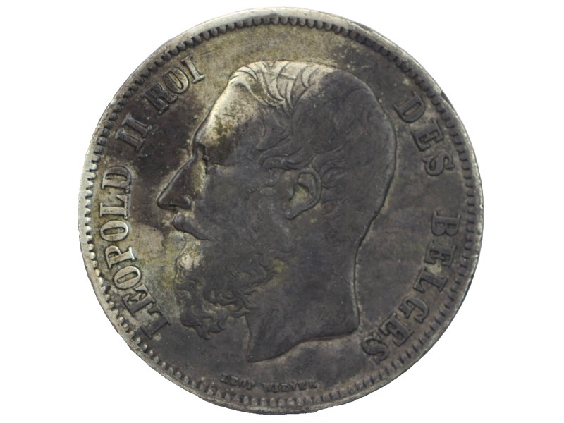 5 Francs BELGIQUE LÉOPOLD II 1869