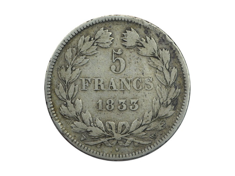5 Francs LOUIS PHILLIPPE I 1833  LILLE