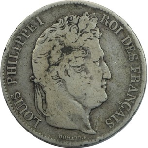 5 Francs LOUIS PHILLIPPE I 1833  LILLE