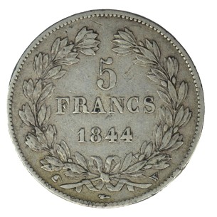 5 Francs PHILIPPE I 1844 Lille 2