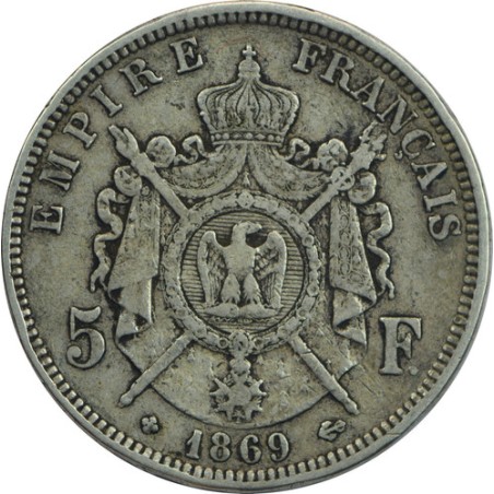 5 Francs NAPOLEON III 1869 Strasbourg