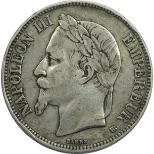 5 Francs NAPOLEON III 1869 Strasbourg