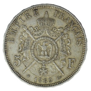 5 Francs NAPOLEON III 1869 Strasbourg 2