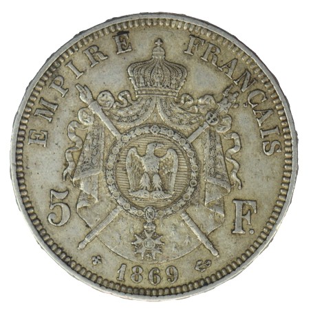 5 Francs NAPOLEON III 1869 Strasbourg