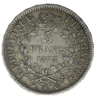 5 Francs HERCULE 1873 PARIS 2
