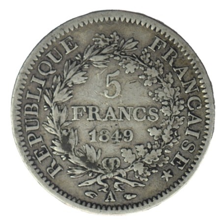 5 Francs HERCULE 1849 Paris