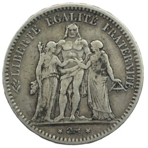 5 Francs HERCULE 1849 Paris