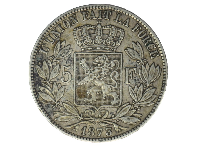 5 Francs BELGIQUE LÉOPOLD II 1873