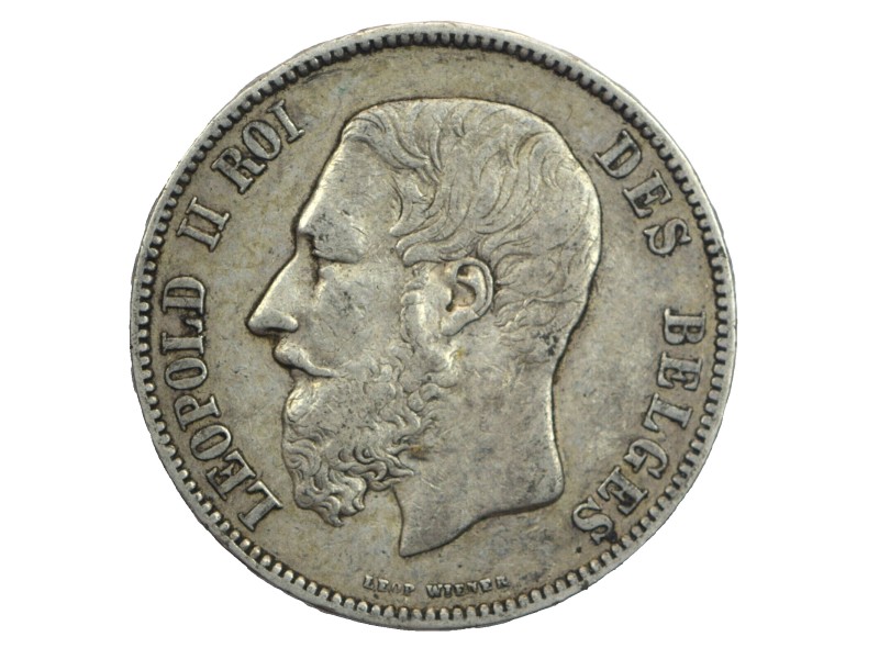 5 Francs BELGIQUE LÉOPOLD II 1873