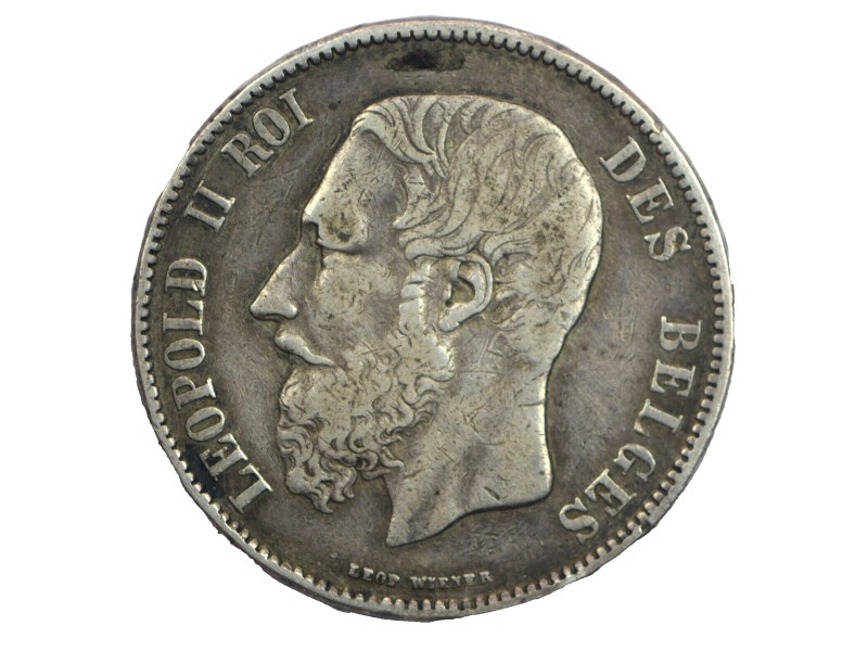 5 Francs BELGIQUE LÉOPOLD II 1870
