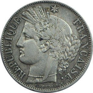 5 Francs CÉRÈS 1850 PARIS