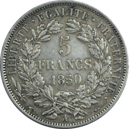 5 Francs CÉRÈS 1850 PARIS