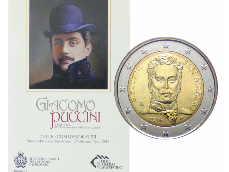 2 Euros SAINT MARIN 2014, Giacomo Puccini