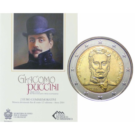 2 Euros SAINT MARIN 2014, Giacomo Puccini