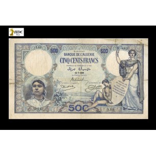 500 Francs ALGERIE 1926 P.82