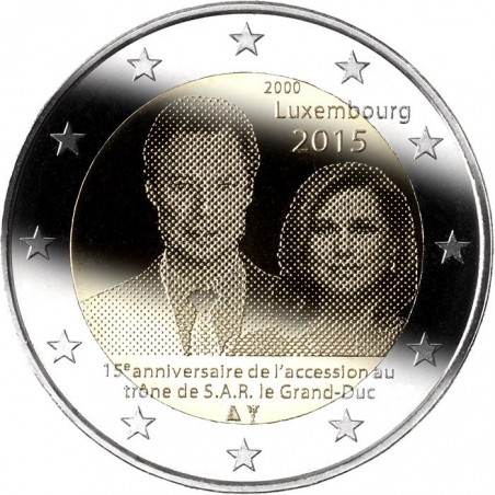 2 Euros com Luxembourg 2015-trône du Grand-Duc Henri