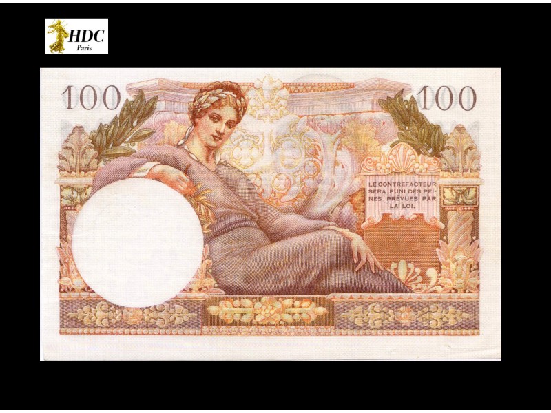 100 FRANCS TRÉSOR FRANÇAIS FRANCE 1955 F.34.1