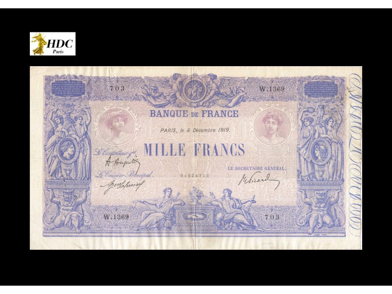 1000 Francs BLEU & ROSE 1919 F.36.34