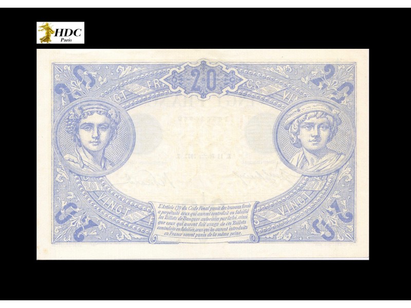 20 Francs BLEU 1913 F.10.03