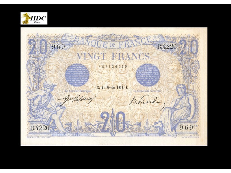 20 Francs Bleu FRANCE 1913 F.10.03