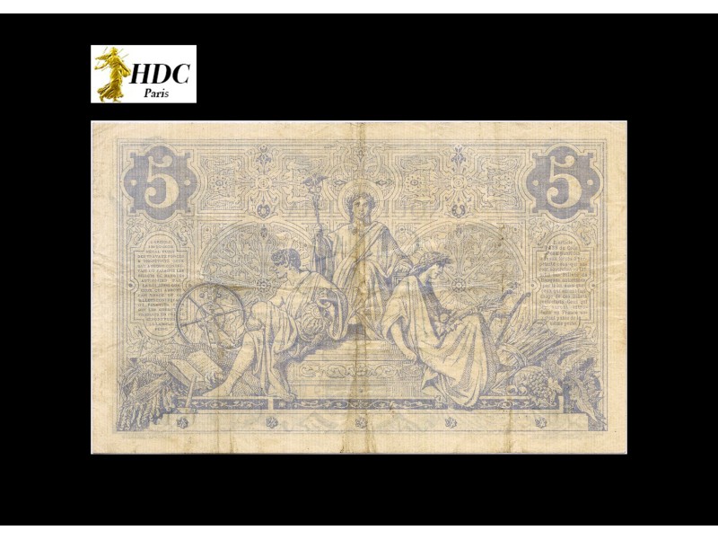 5 Francs NOIR 1873 F.1.15