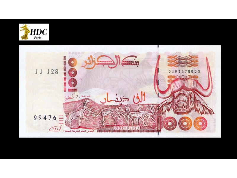 1000 Dinars Algérie 1992 -P.140