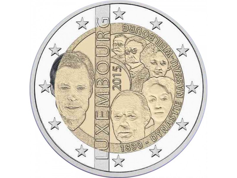 2 Euros com Luxembourg 2015- dynastie Nassau-Weilbourg