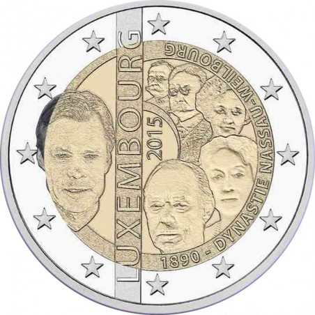 2 Euros com Luxembourg 2015- dynastie Nassau-Weilbourg