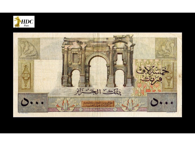 5000 Francs Algérie 1947 P.105