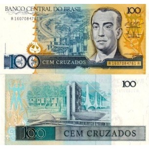 Billet 100 Cruzados brésil 1987 - P.211c