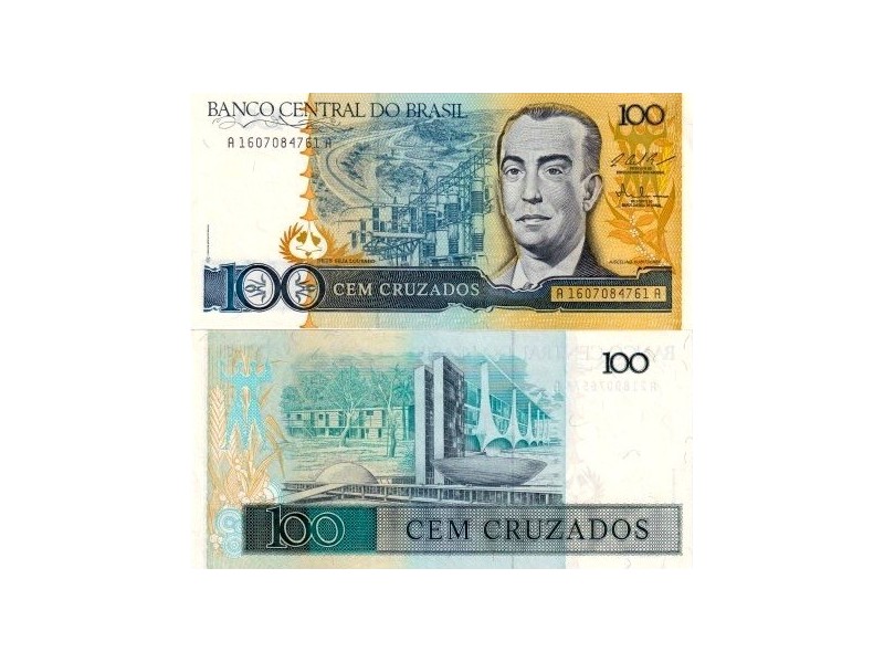 Billet 100 Cruzados brésil 1987 - P.211c