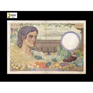 1000 Francs ALGÉRIE TRÉSOR 1942 P-112a 2