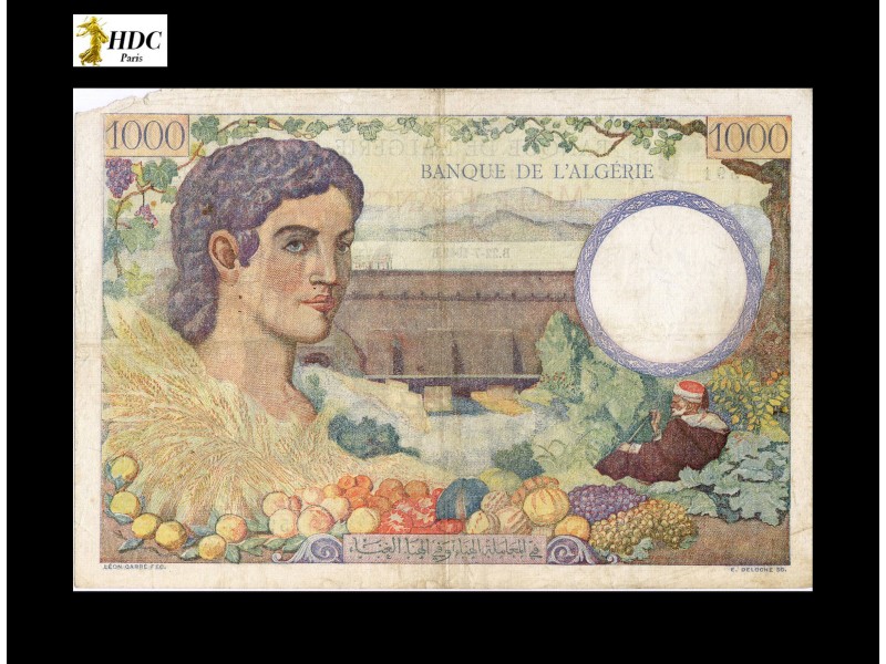 1000 Francs ALGÉRIE TRÉSOR 1942 P-112a