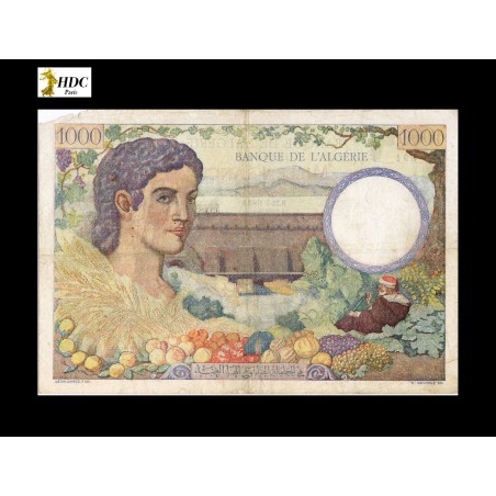 1000 Francs ALGÉRIE TRÉSOR 1942 P-112a