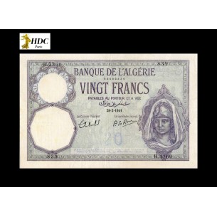 20 Francs Algérie 1941 P.78c