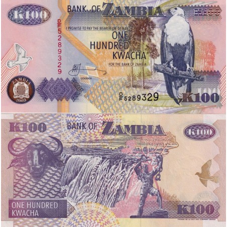 ZAMBIE Billet 50 Kwacha 1992 NEUF P-37a