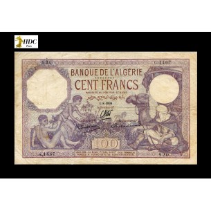 100 Francs ALGÉRIE 1936 P.81b