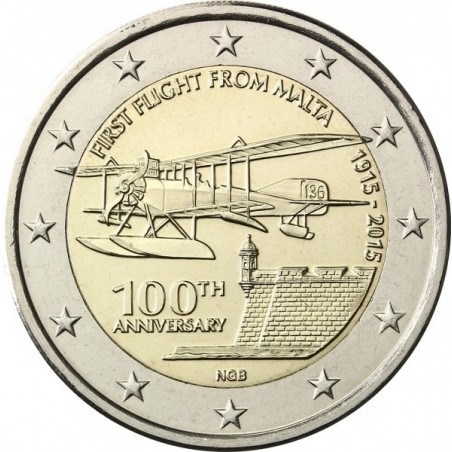2 Euros Malte 2016- 100e anniversaire du premier vol depuis Malte