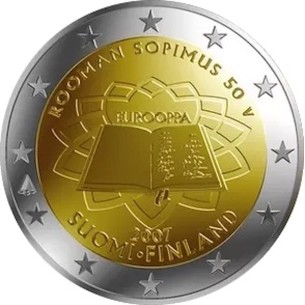 2 Euros FINLANDE 2007  Traité de Rome