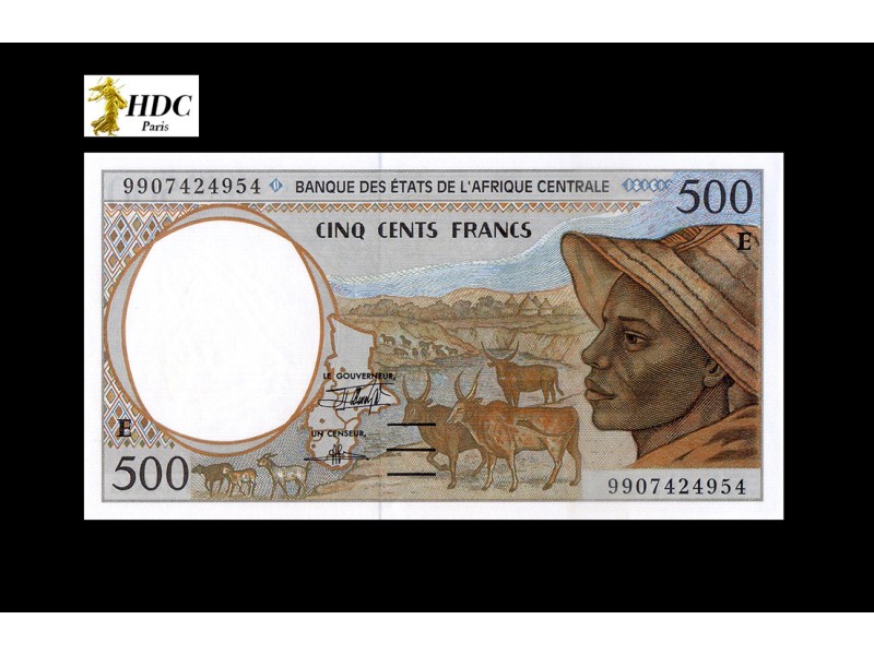 500 Francs  ÉTATS DE L'AFRIQUE CENTRALE 1999 P.201Ee